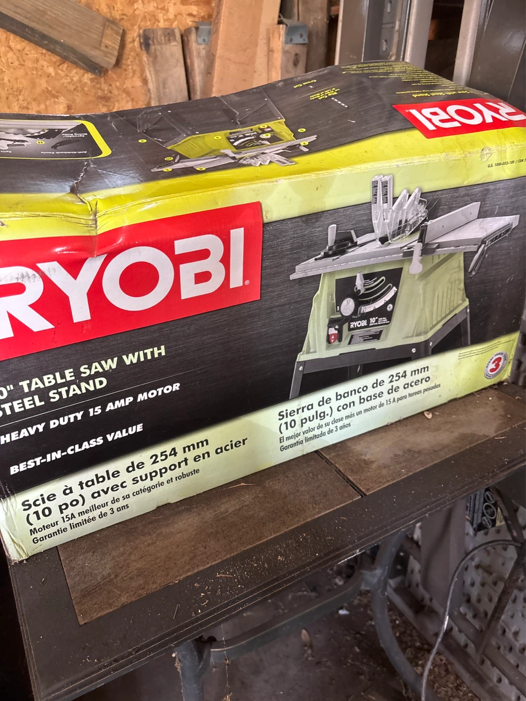 Ryobi 10" Table Saw with Steel Stand