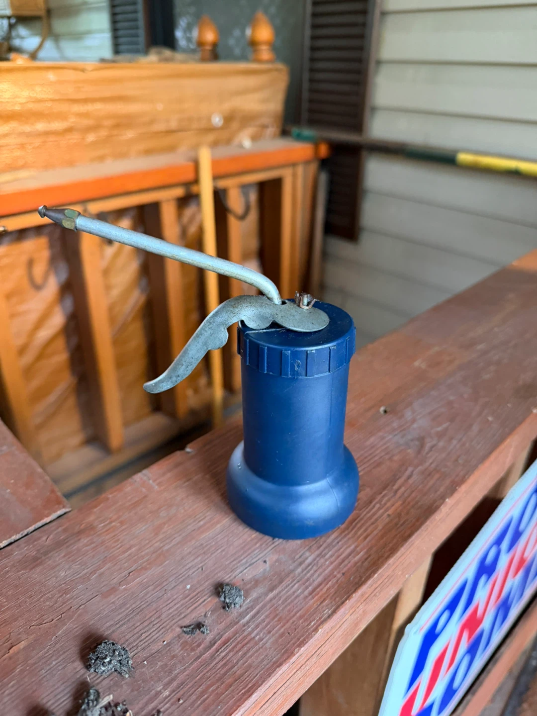 Blue Oil Can with Spout - photo 3