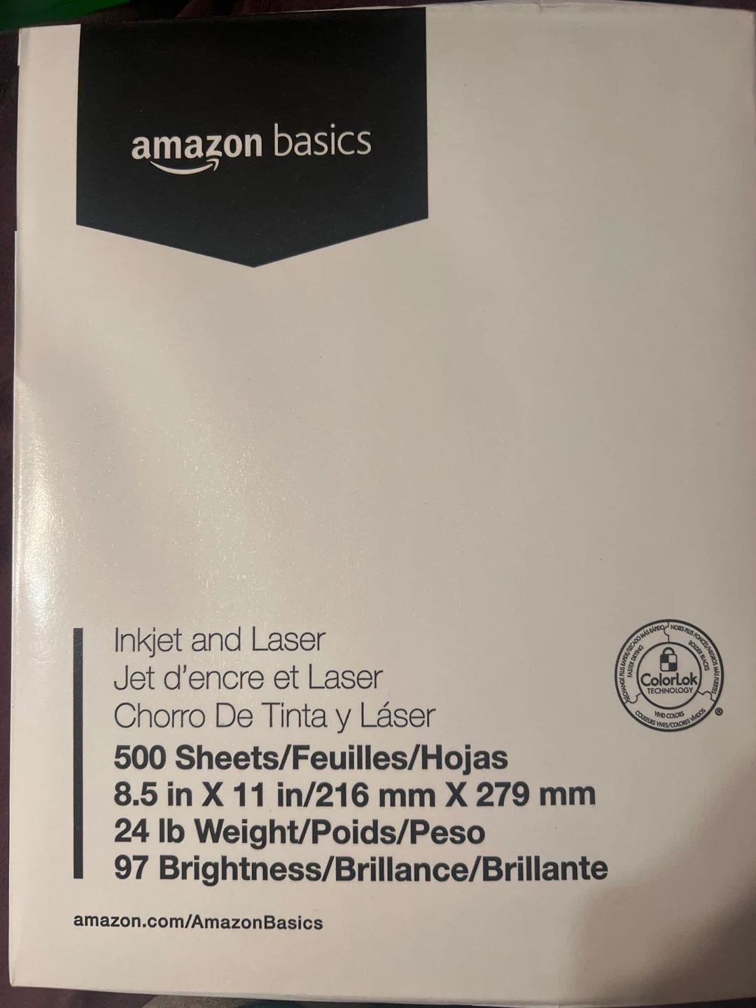 Amazon Basics 8.5 x 11 Inch Printer Paper
