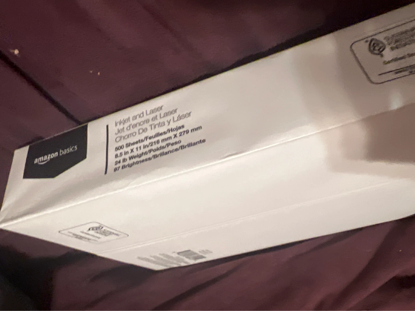 Amazon Basics 8.5 x 11 Inch Printer Paper - photo 2