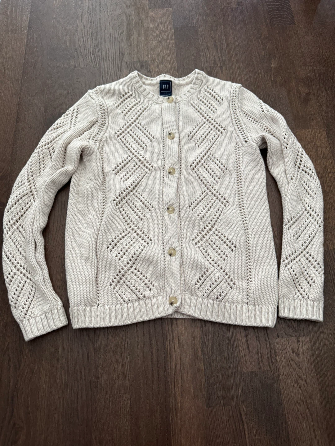 (S) GAP Women's Cream Knit Cardigan🤍
