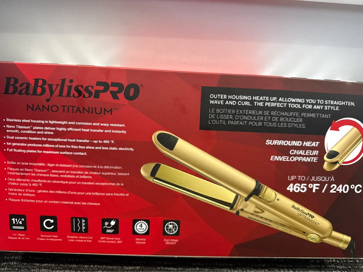 BaBylissPRO Nano Titanium Optima 3000 Flat Iron - photo 2
