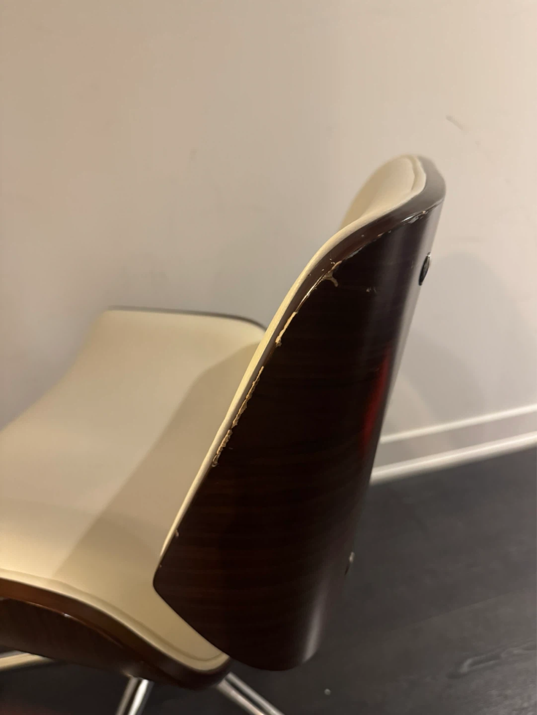 Office Chair - Cream and Wood Finish - photo 3