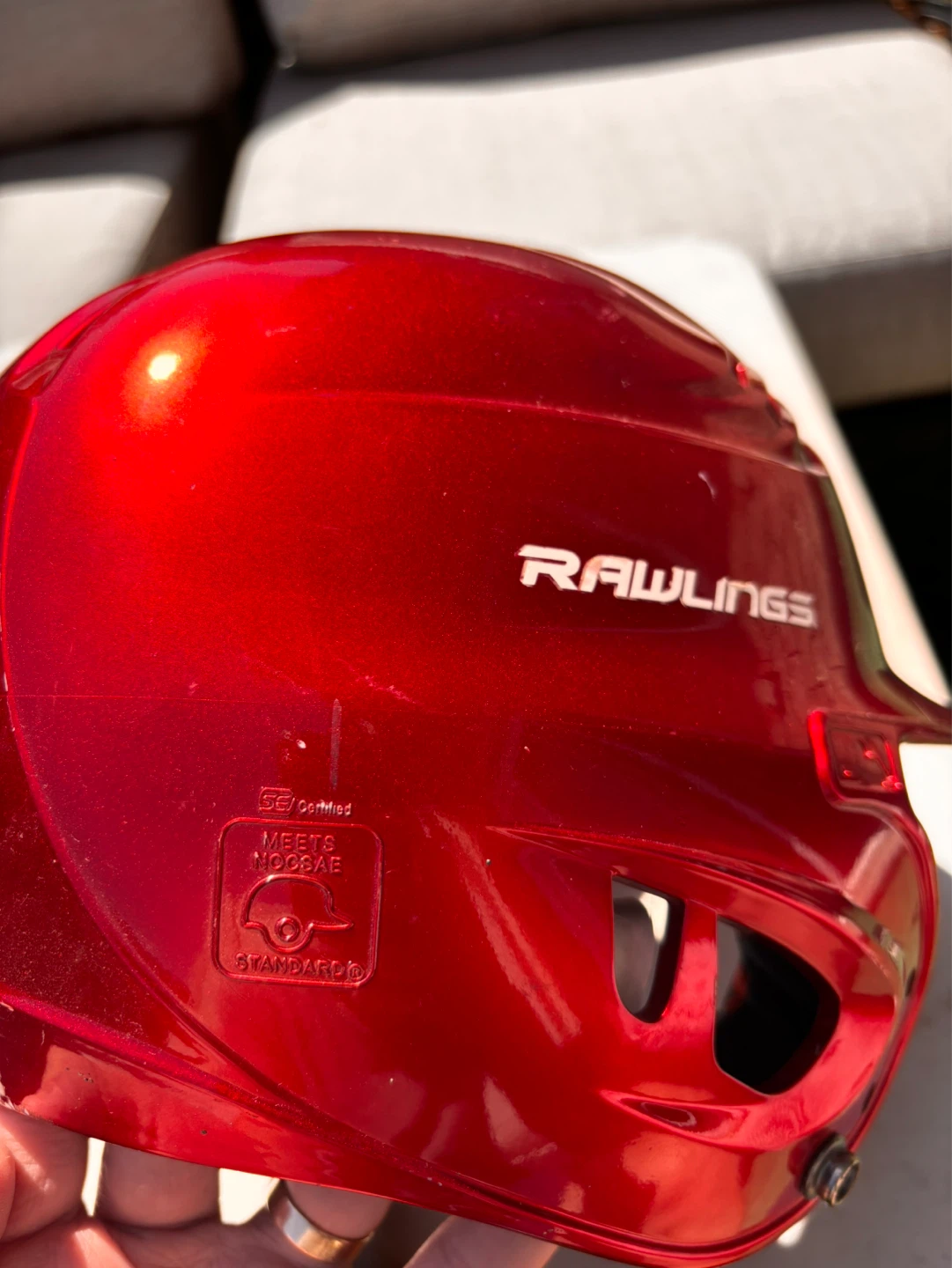 Rawlings Red Baseball Batting Helmet - photo 4