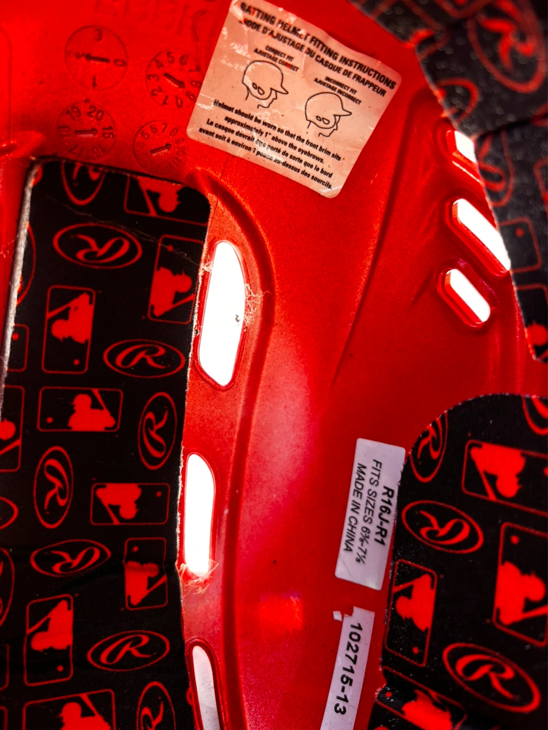Rawlings Red Baseball Batting Helmet - photo 5