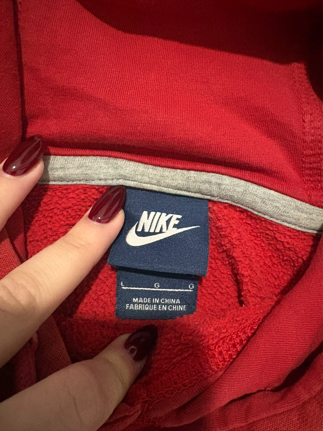 Nike Red Hoodie Size L - photo 2