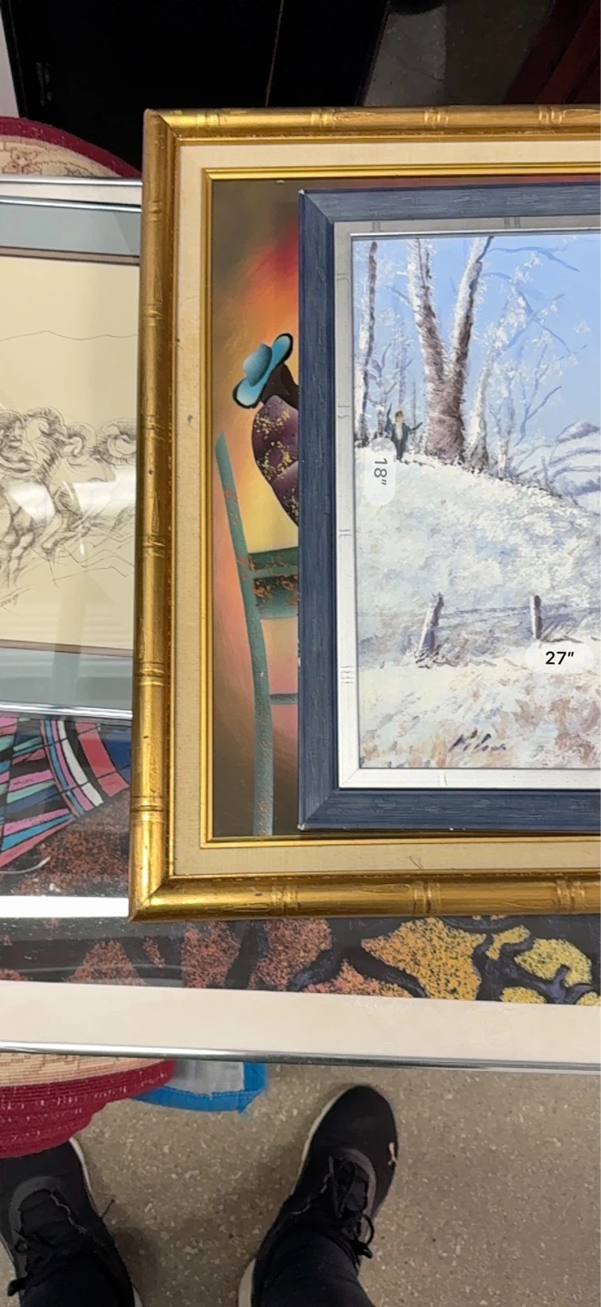 Vintage Winter Pheasant Landscape Oil Painting by P.J. O'Connell - photo 5