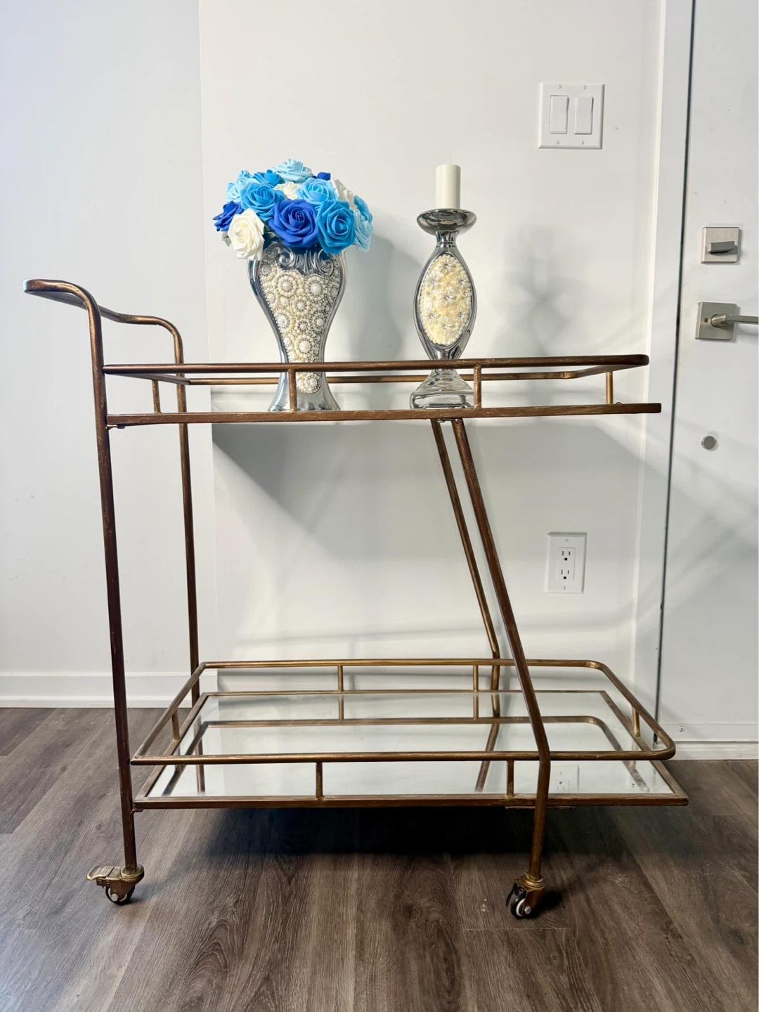Structube Mirrored Bar Kart Gold MARINGA Mirrored