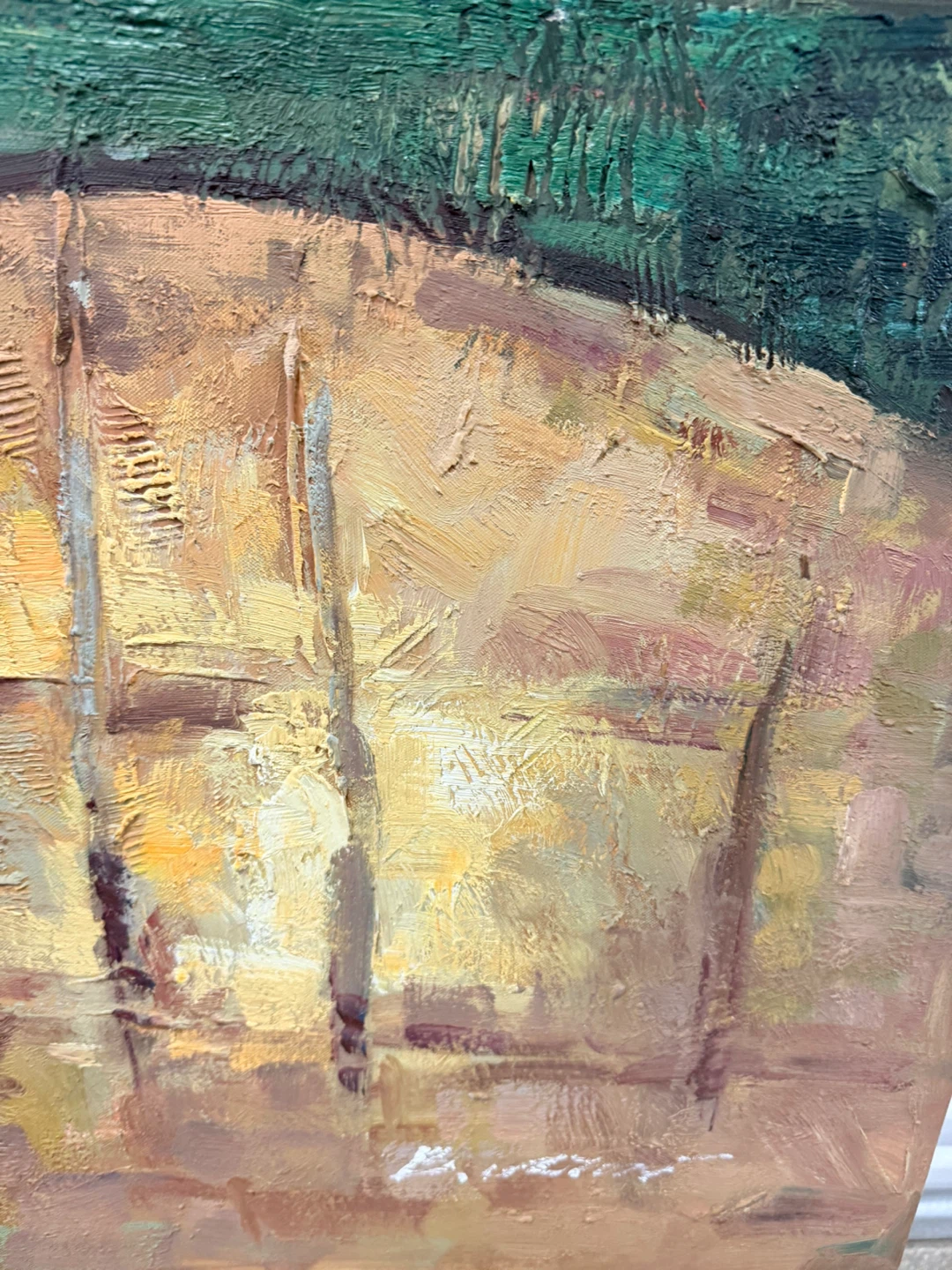 Beautiful VTG 90’s Abstract Oil Painting - photo 3