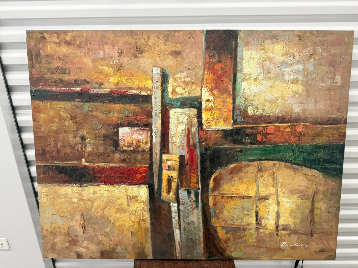 Beautiful VTG 90’s Abstract Oil Painting - photo 2