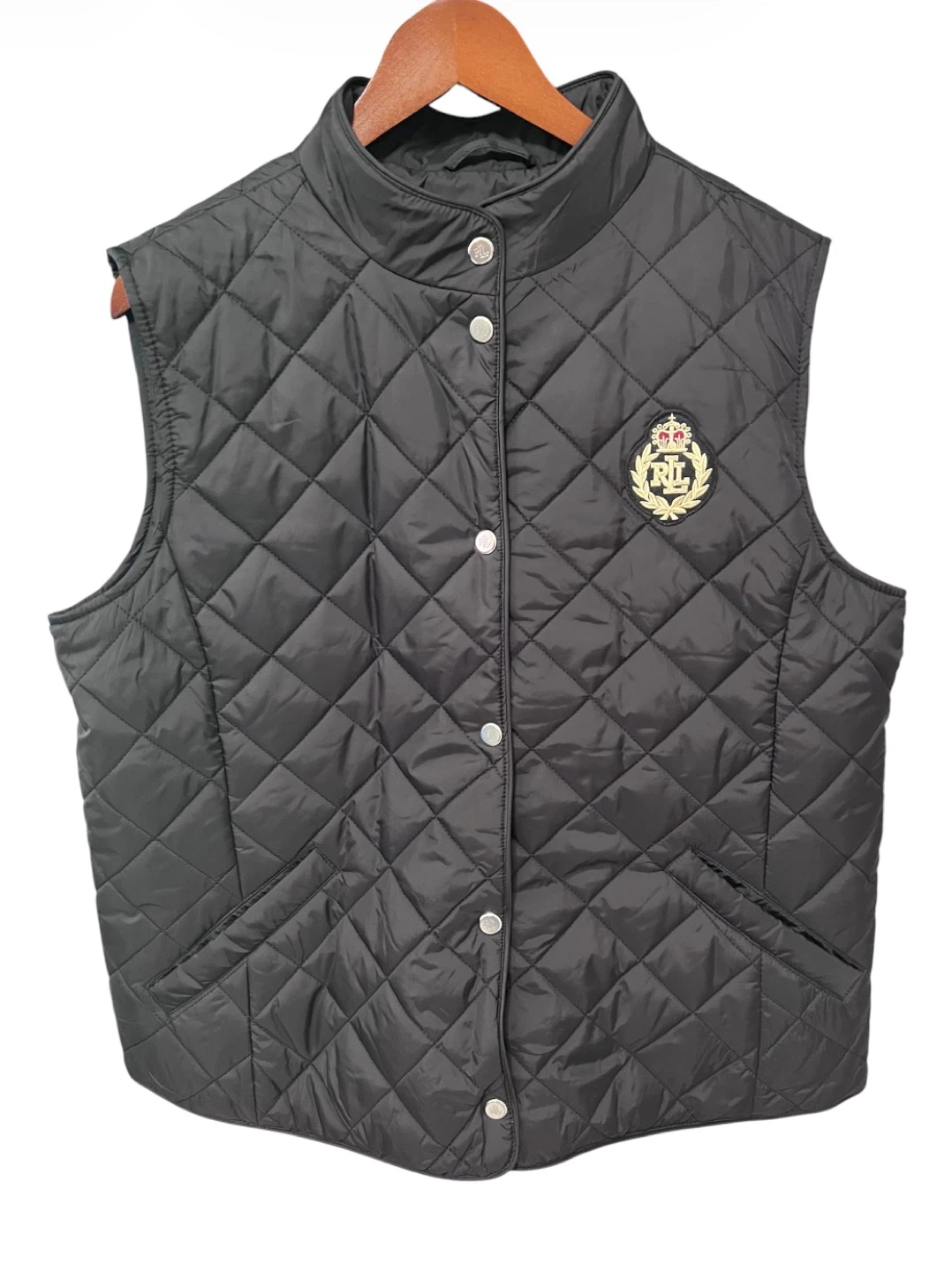 Ralph Lauren Quilted Puffer Vest – Black – Size Large – BNWT