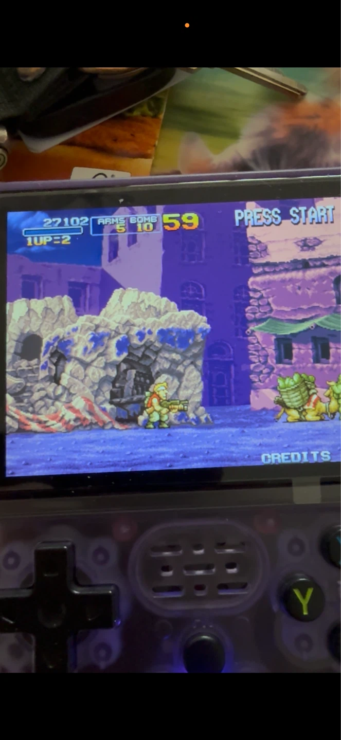 Handheld Game Console with Metal Slug Game
