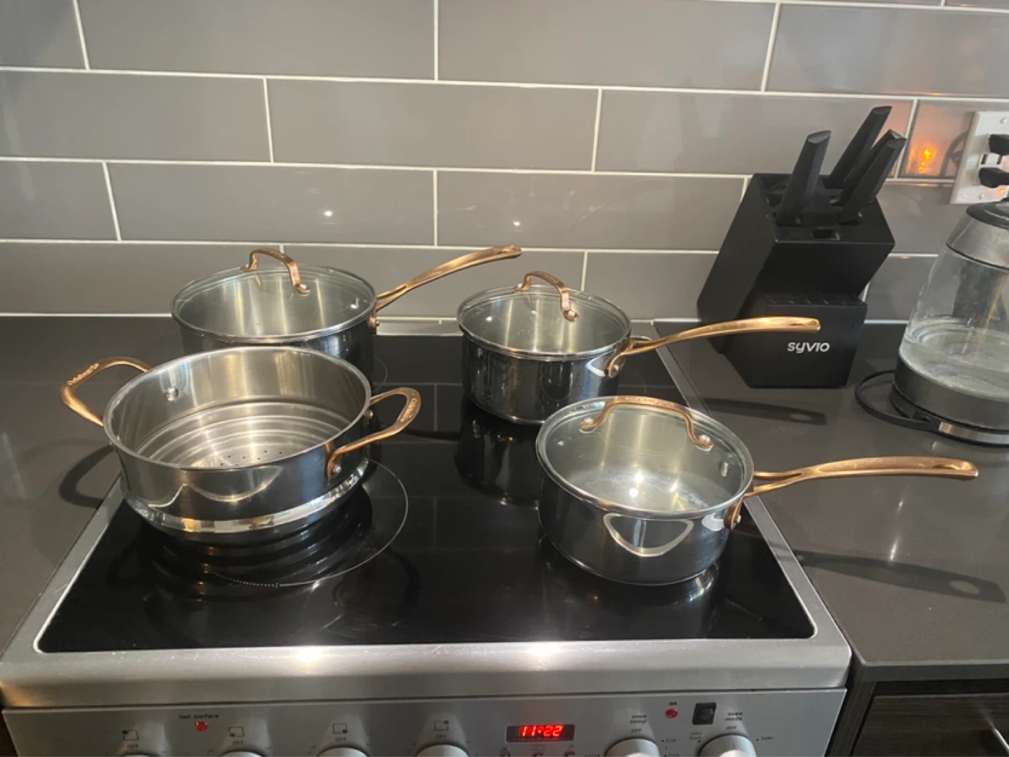 Cuisinart 4-Piece Cookware Set with Copper Handles