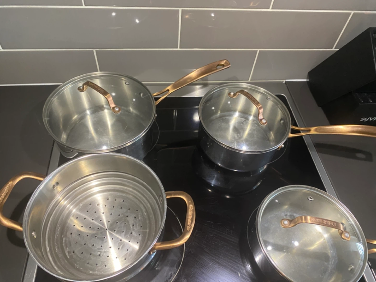 Cuisinart 4-Piece Cookware Set with Copper Handles - photo 2