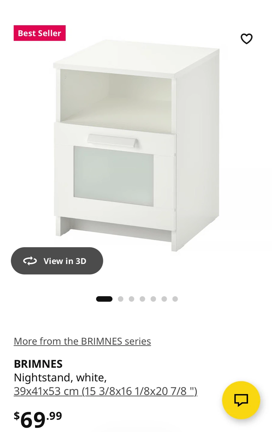 IKEA BRIMNES Nightstand White