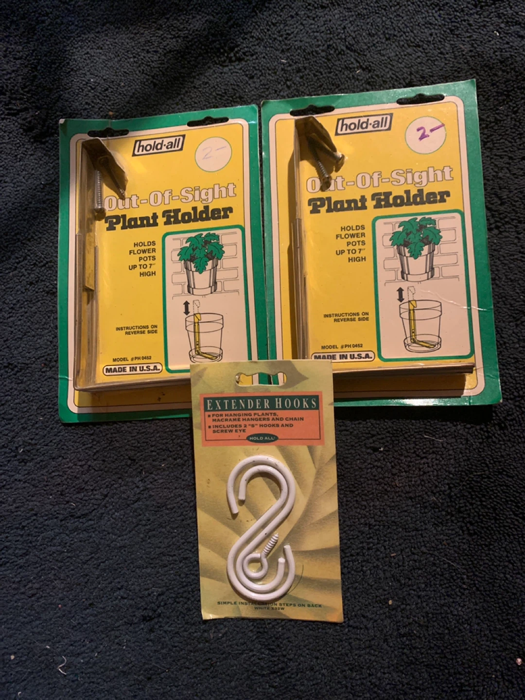 Plant holder(2) and extended hooks