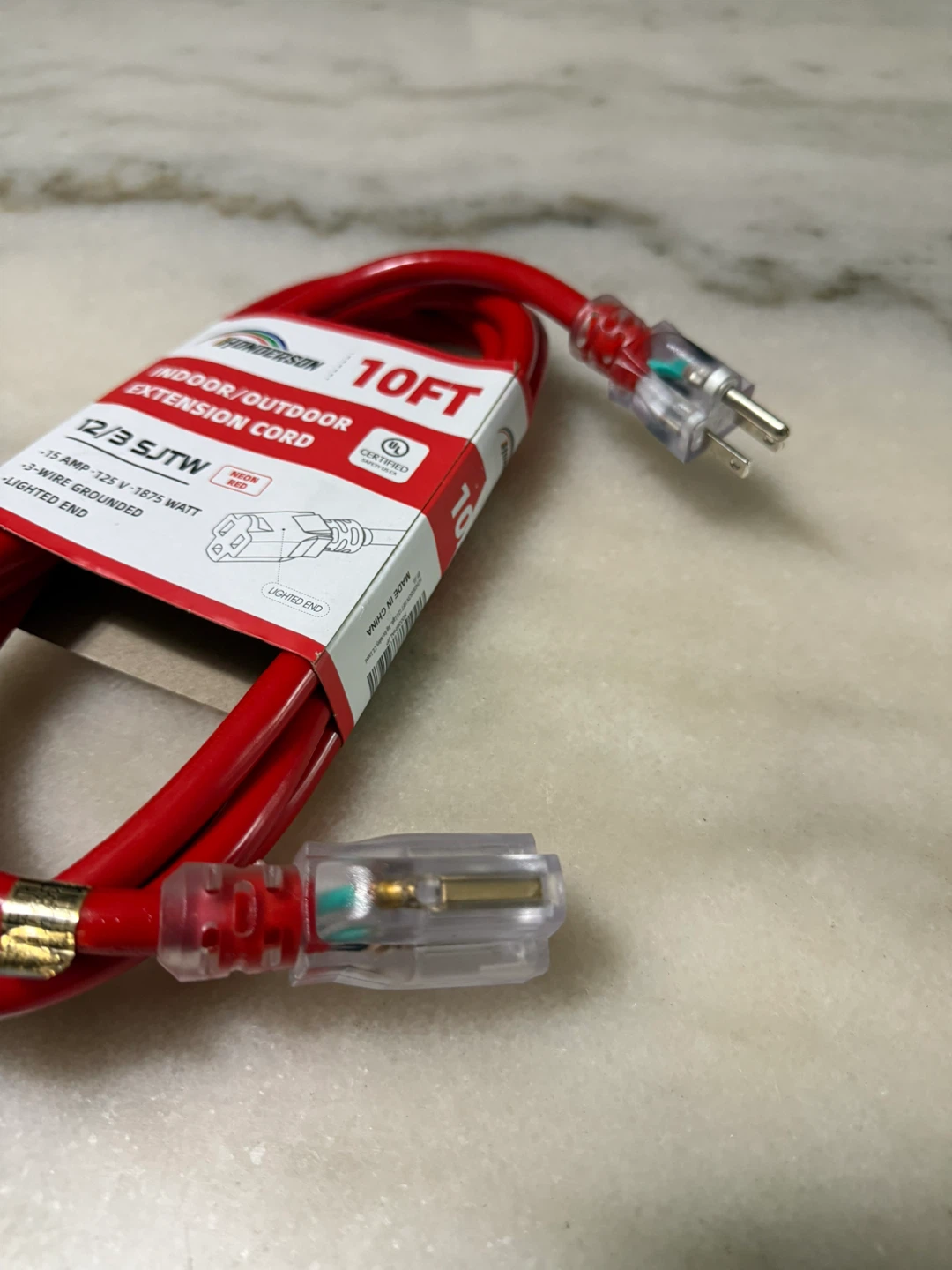 NEW Heavy Duty 10ft Water Resistant 12/3 Extension Cord - photo 4