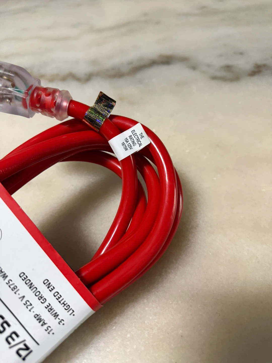 NEW Heavy Duty 10ft Water Resistant 12/3 Extension Cord - photo 3