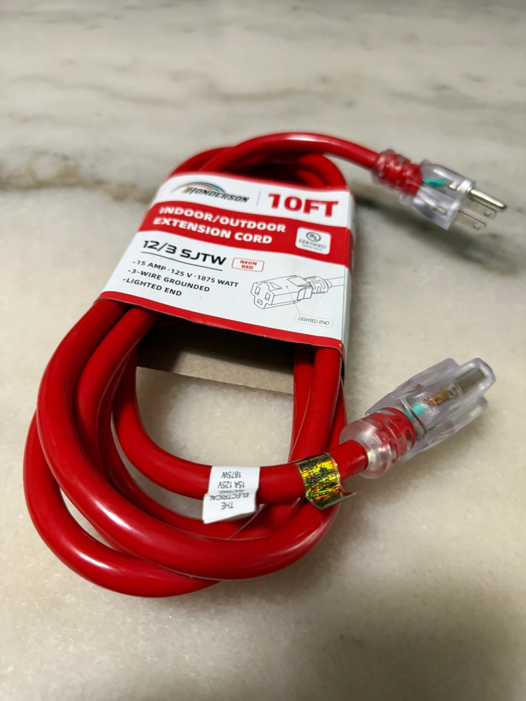 NEW Heavy Duty 10ft Water Resistant 12/3 Extension Cord - photo 2