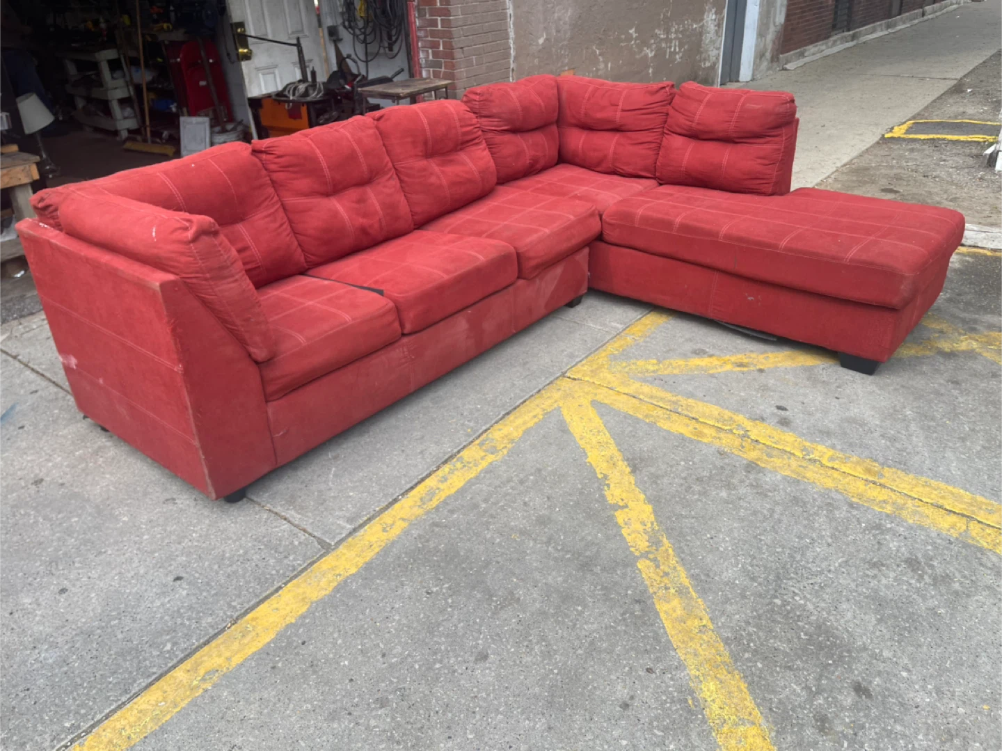 Red Sectional Sofa with Pull-Out Bed with delivery - photo 2