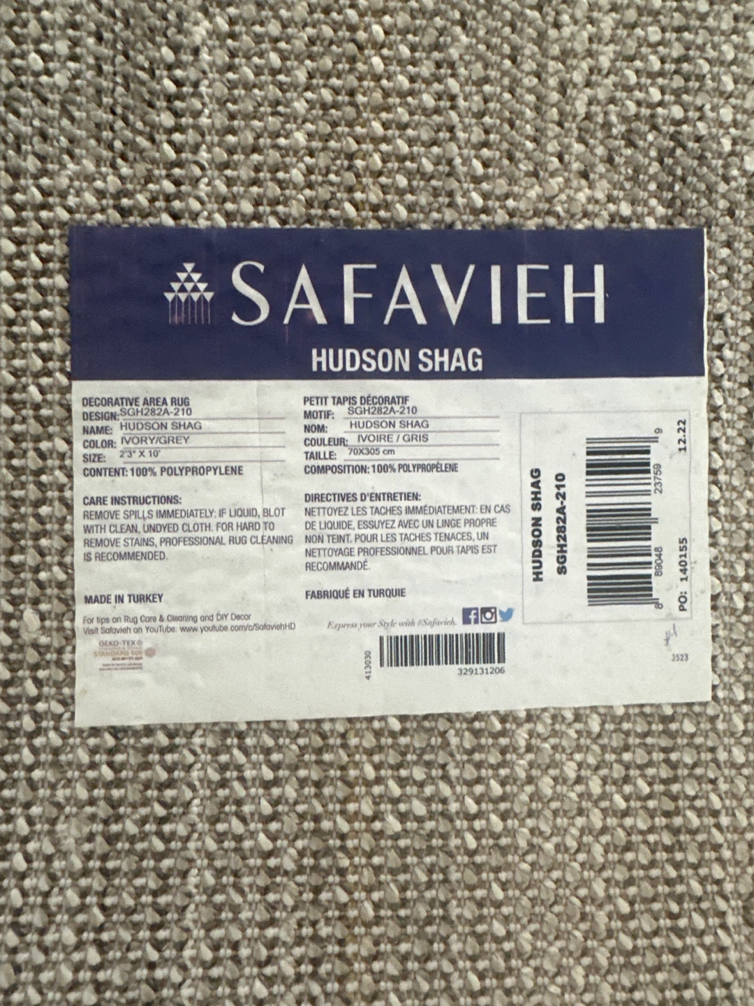Safavieh Hudson Shag Rug 2 sets each for 100 - photo 2