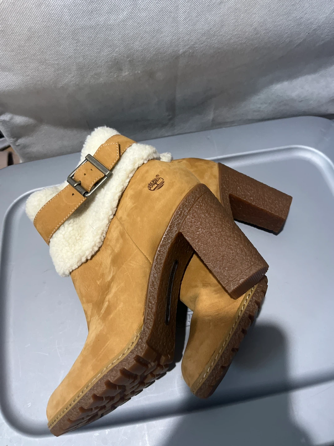 Timberland Women's Tan Suede Shearling Lined Heeled Boots - photo 2