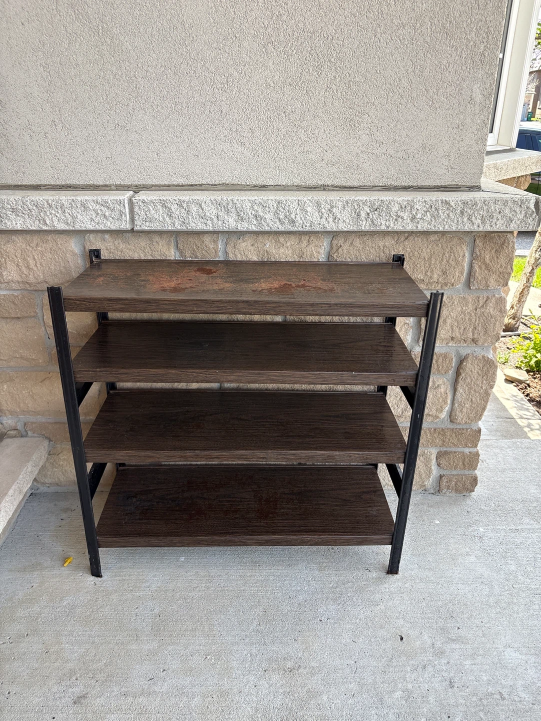 3-Tier Wood and Metal Shelf Unit - photo 2