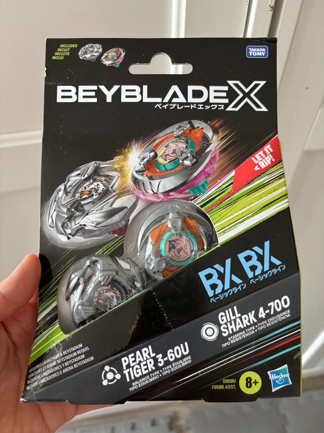 Beyblade X 2-Pack: Pearl Tiger & Gill Shark