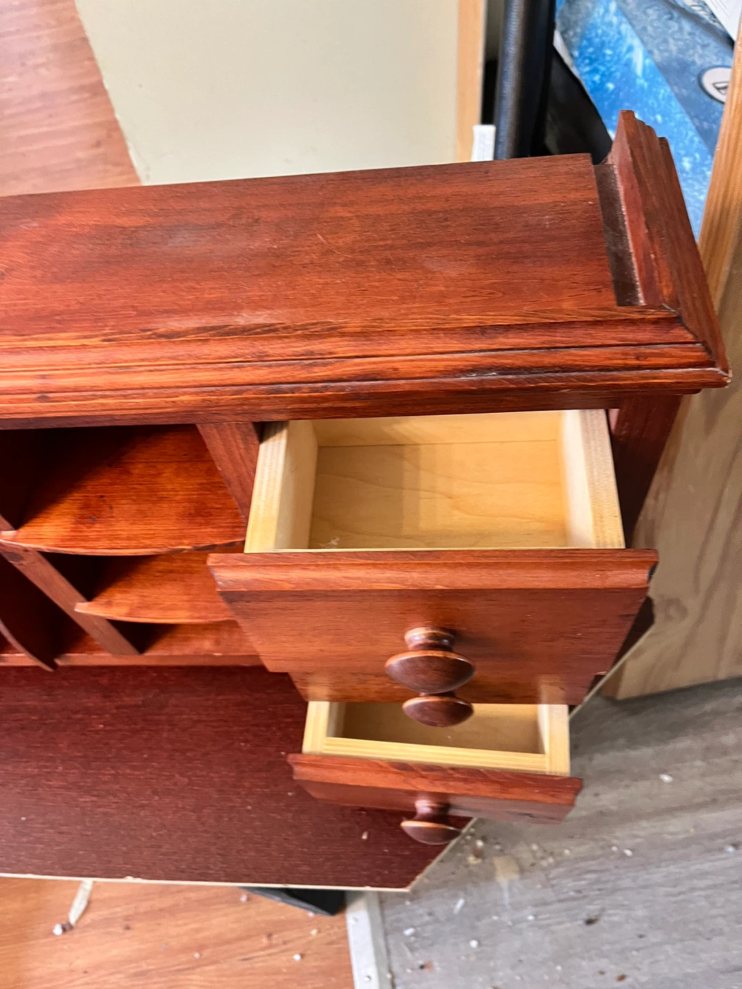 Wooden Desk Organizer with Drawers - photo 3