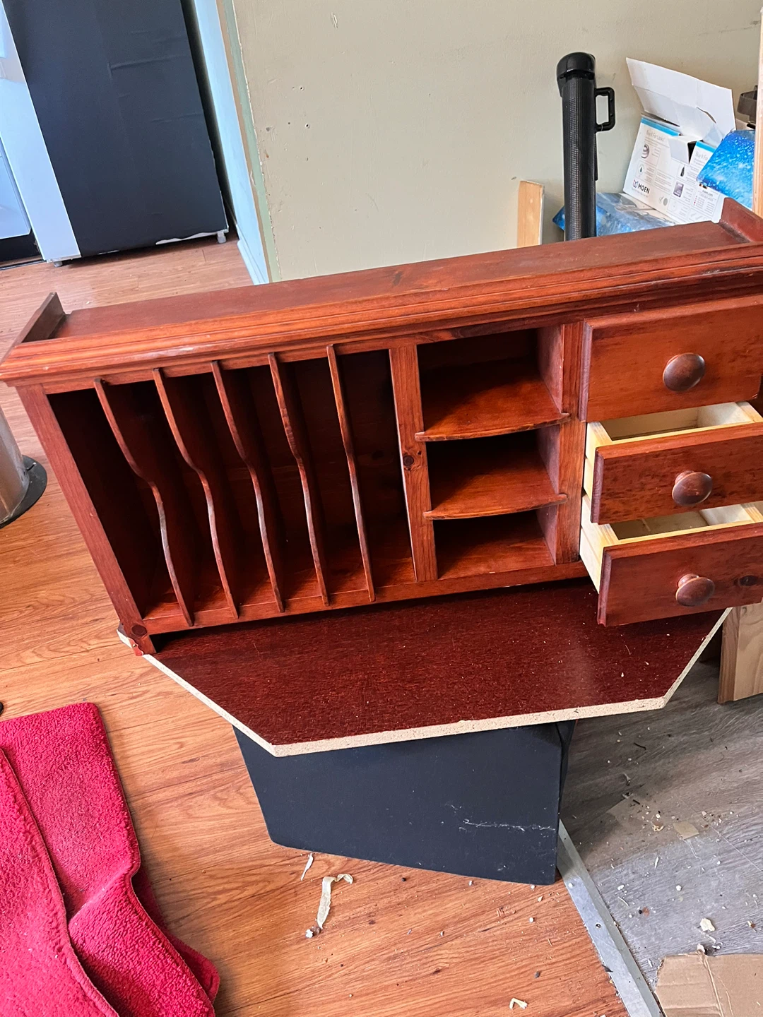 Wooden Desk Organizer with Drawers - photo 5