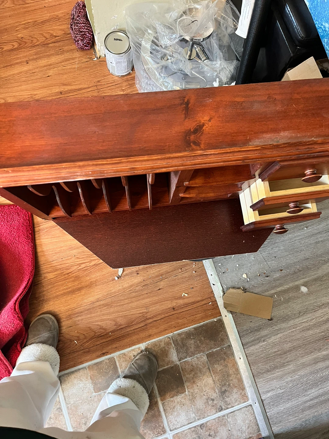 Wooden Desk Organizer with Drawers - photo 4