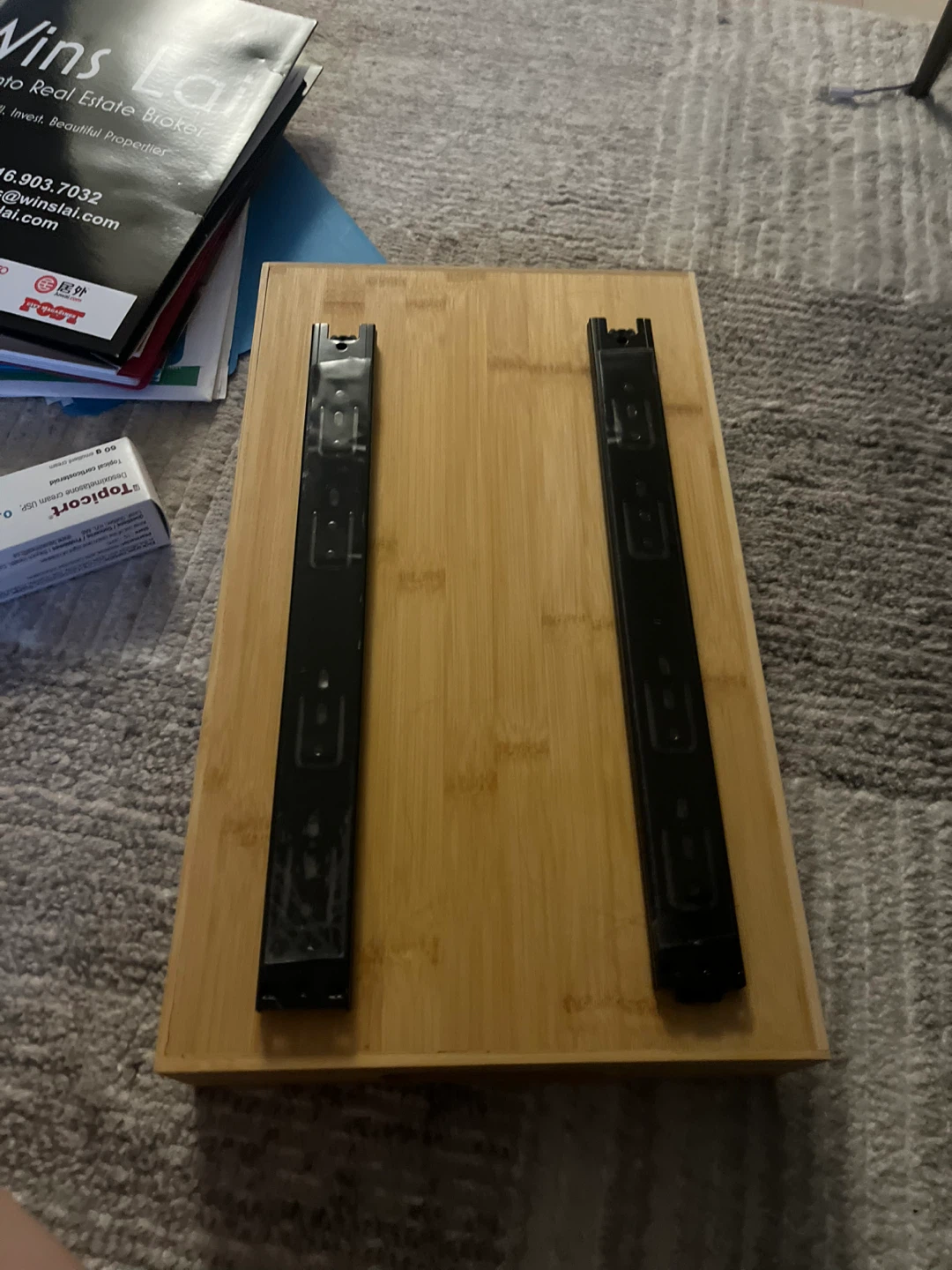 Bamboo Serving Tray with Handles - photo 2