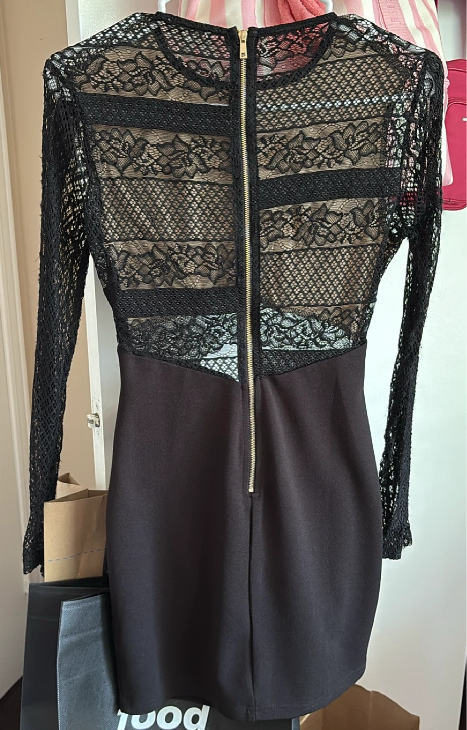 Black Lace Long Sleeve Dress - photo 2