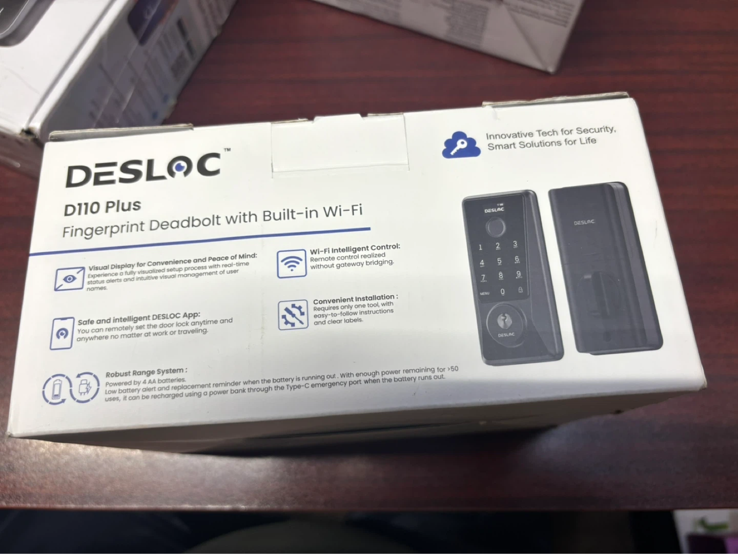 DESLOC D110 Plus Fingerprint Deadbolt with Built-In Wi-Fi - photo 2