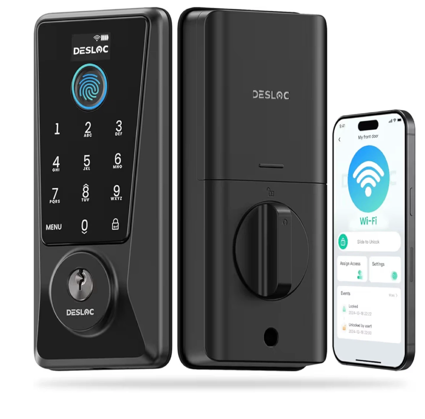DESLOC D110 Plus Fingerprint Deadbolt with Built-In Wi-Fi