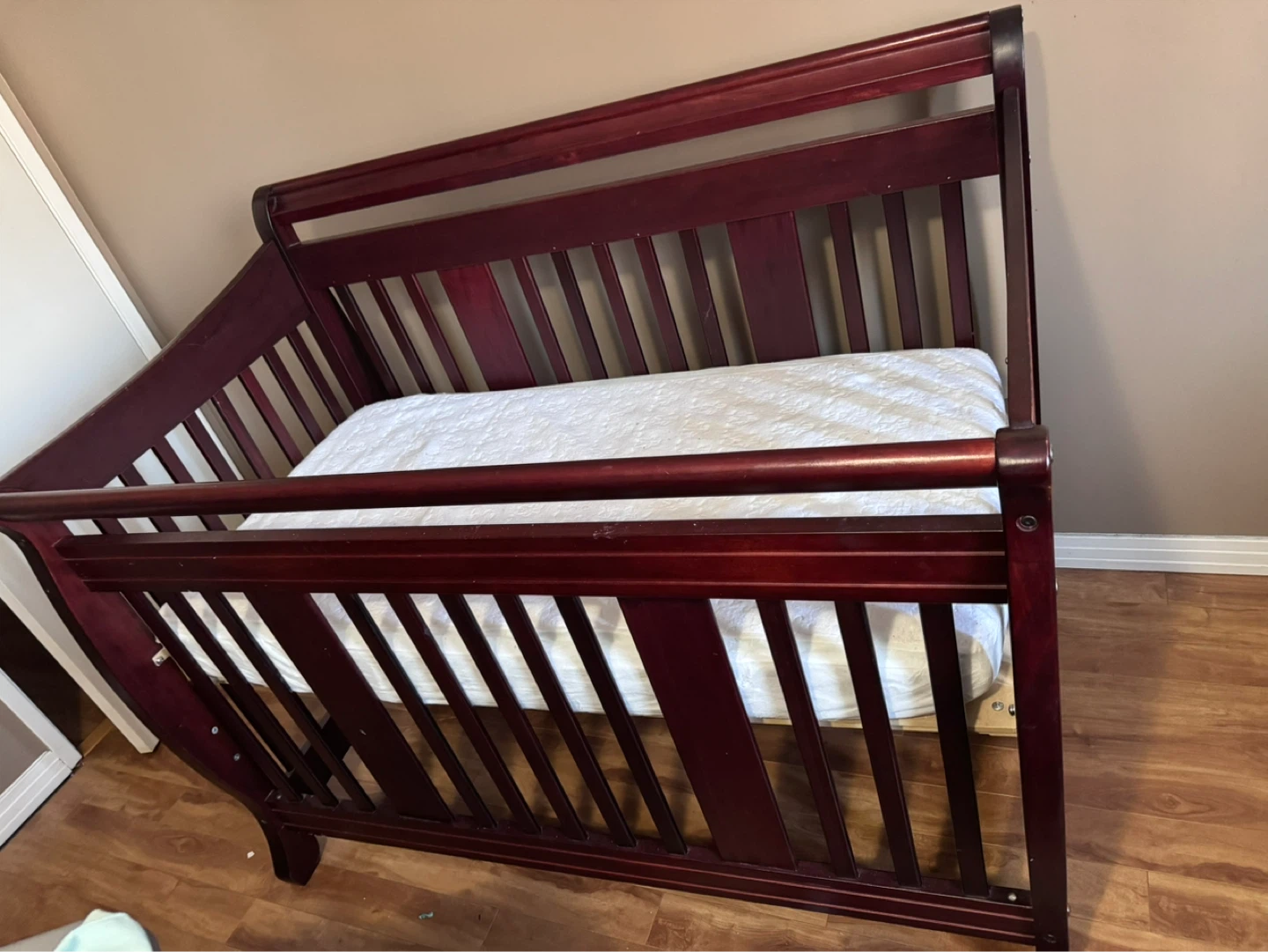 Wooden Crib with Mattress