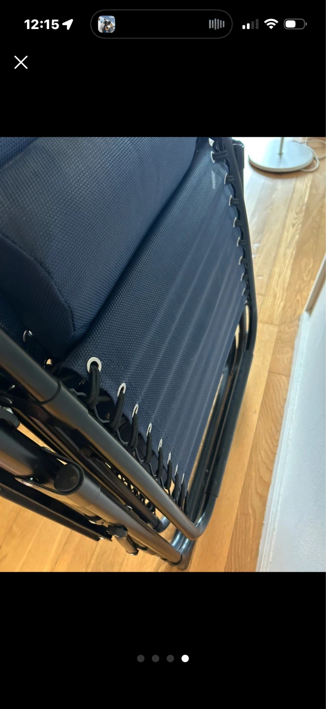Caphaus Navy Blue Zero Gravity Chair with Detachable Side Tray - photo 4