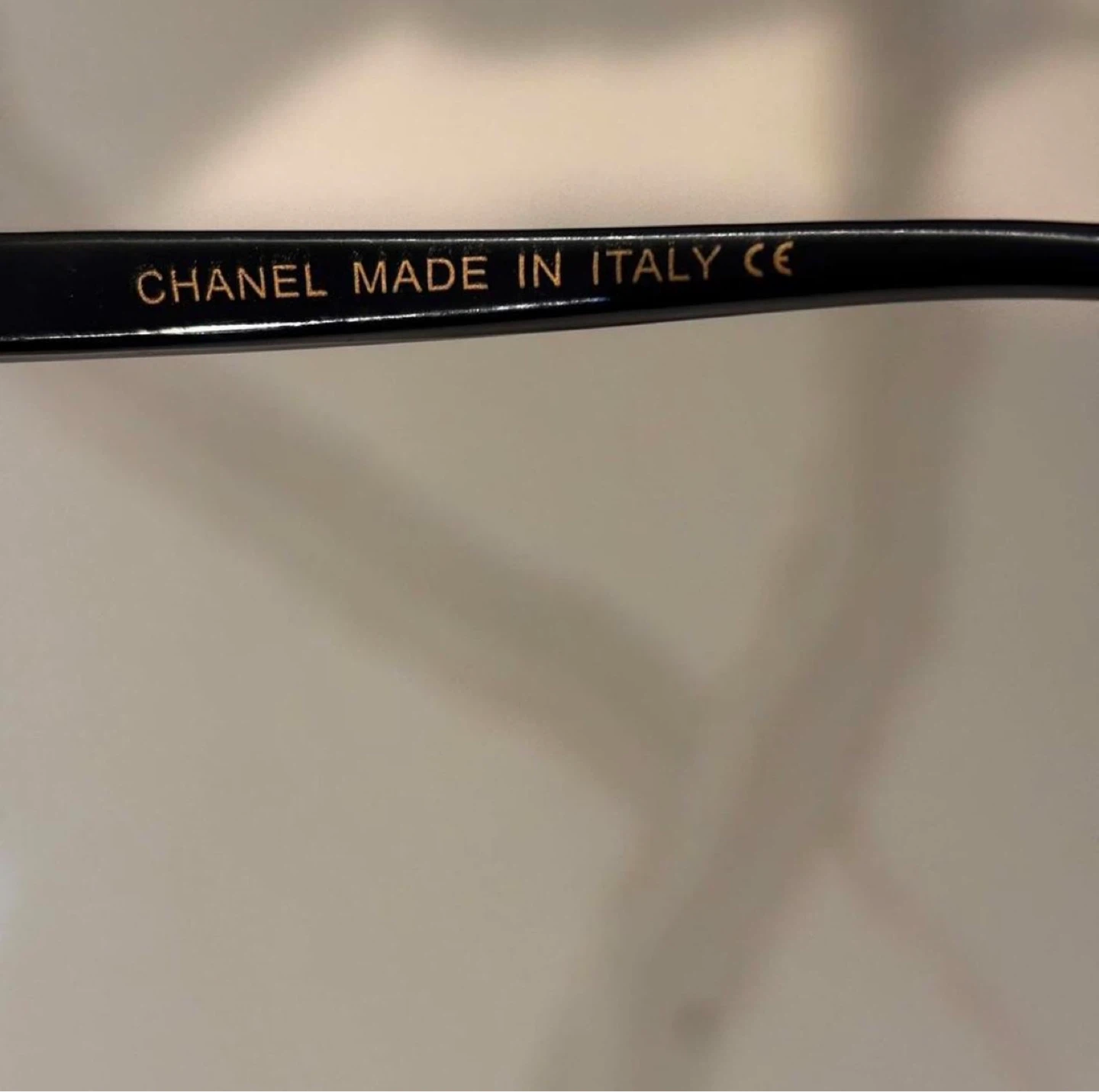 CHANEL Black Eyeglasses with Gold Logo - Made in Italy - photo 3