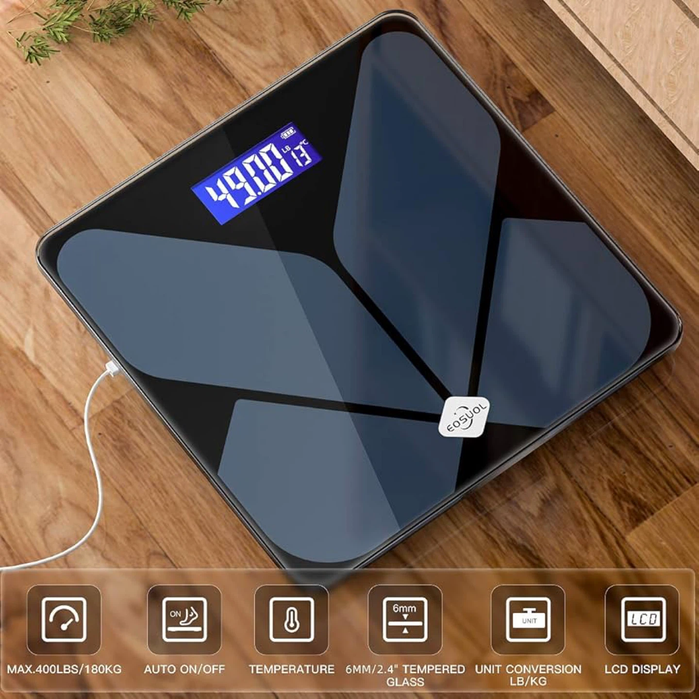 BNIB Smart Digital Body Weight Scale with usb charging - photo 3