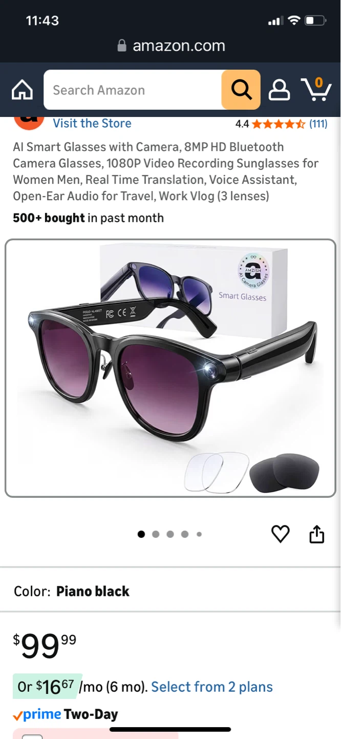 AMZISH AI Smart Glasses with Camera - photo 5