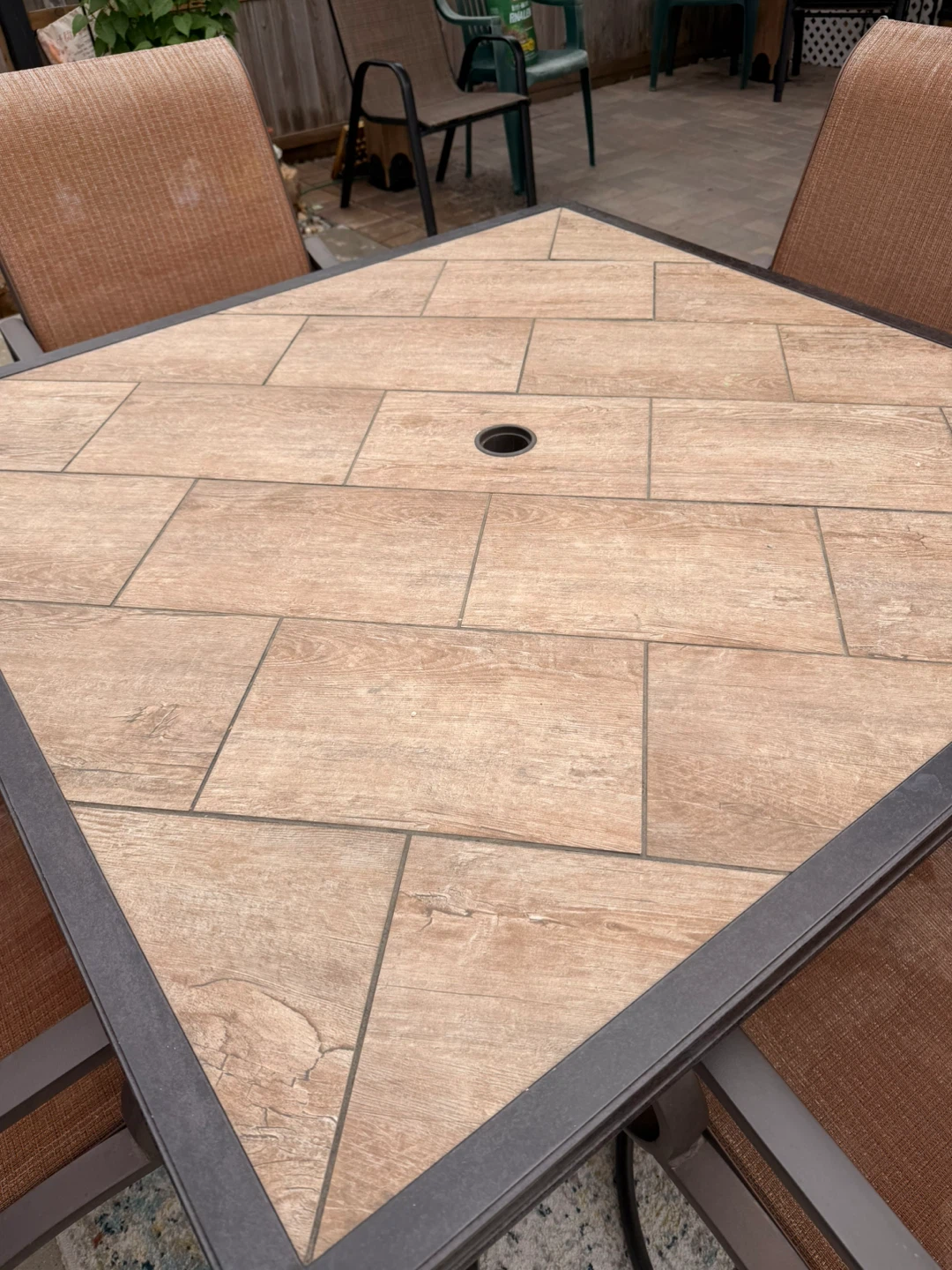 Square Outdoor Dining Table Set with 4 Swivel Chairs - photo 3