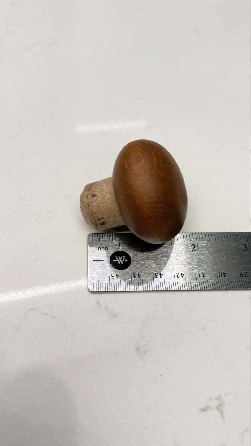 Mushroom shaped wooden wine stopper - photo 5