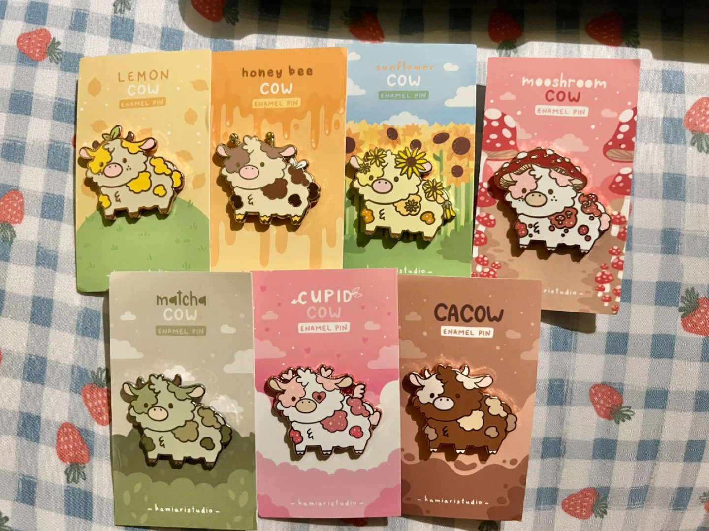 Cow Enamel Pins