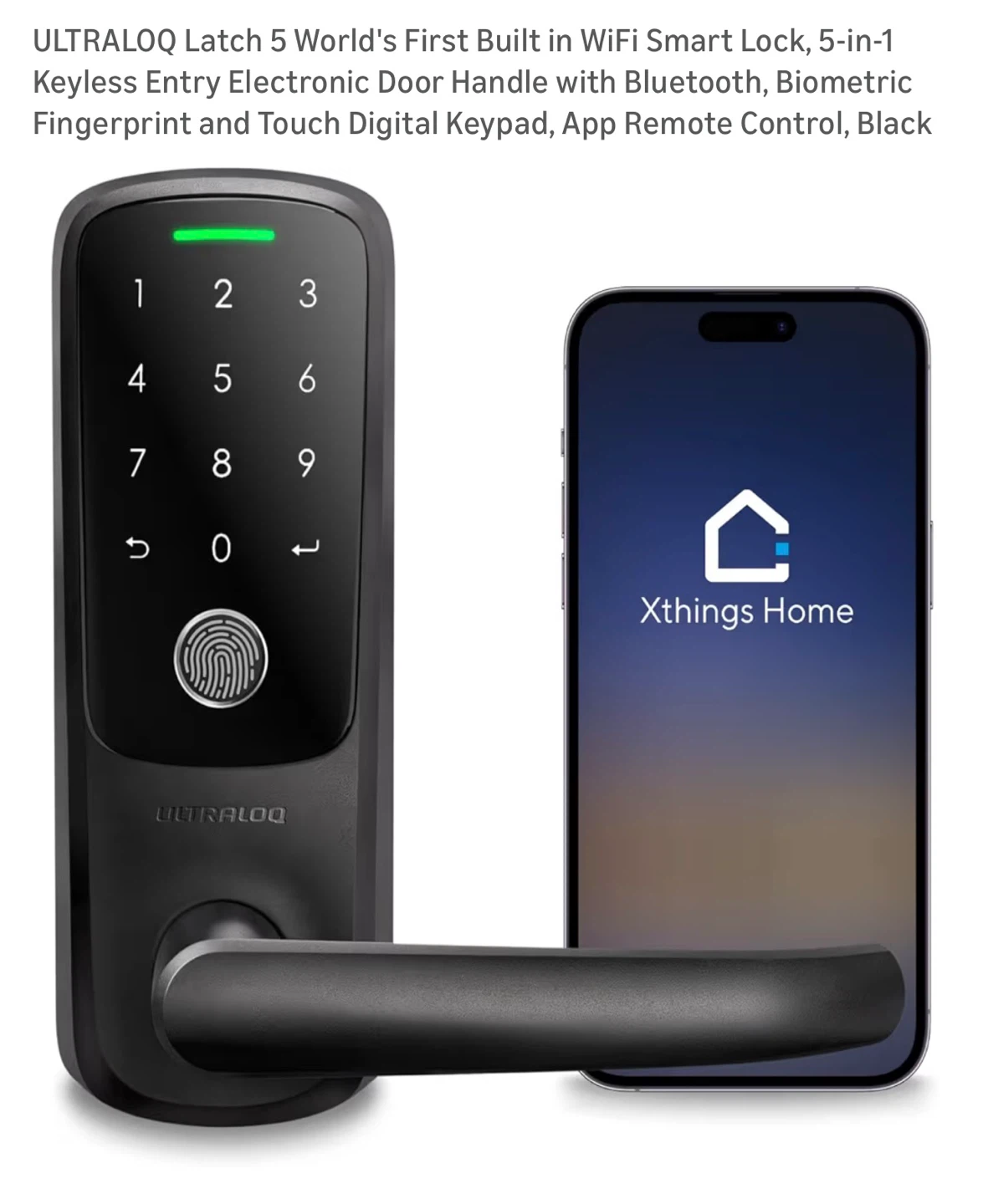 ULTRALOQ Latch 5 Smart Wi-Fi Lever Lock