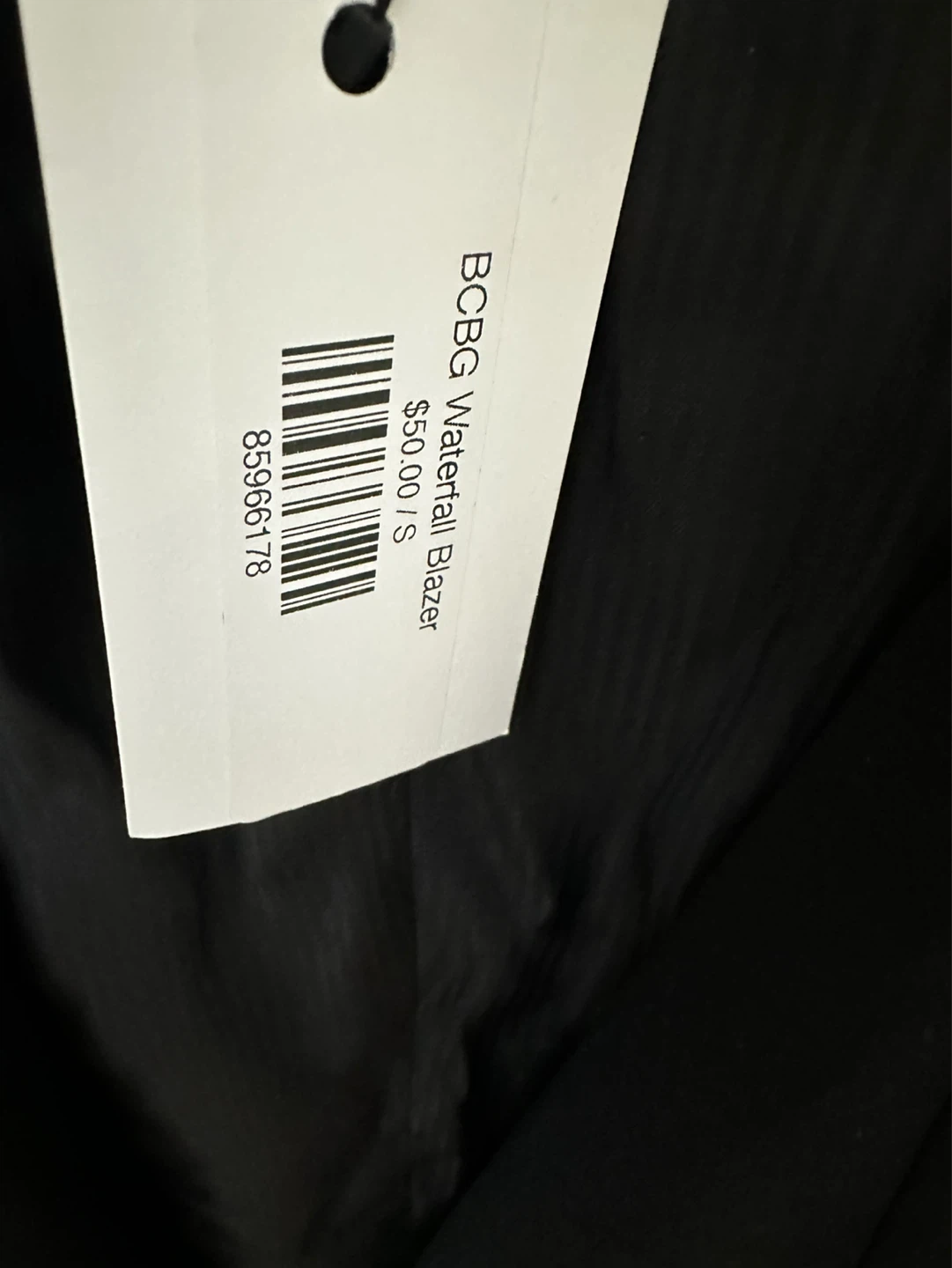 BCBGMAXAZRIA Waterfall Blazer - Black, Size S - photo 3