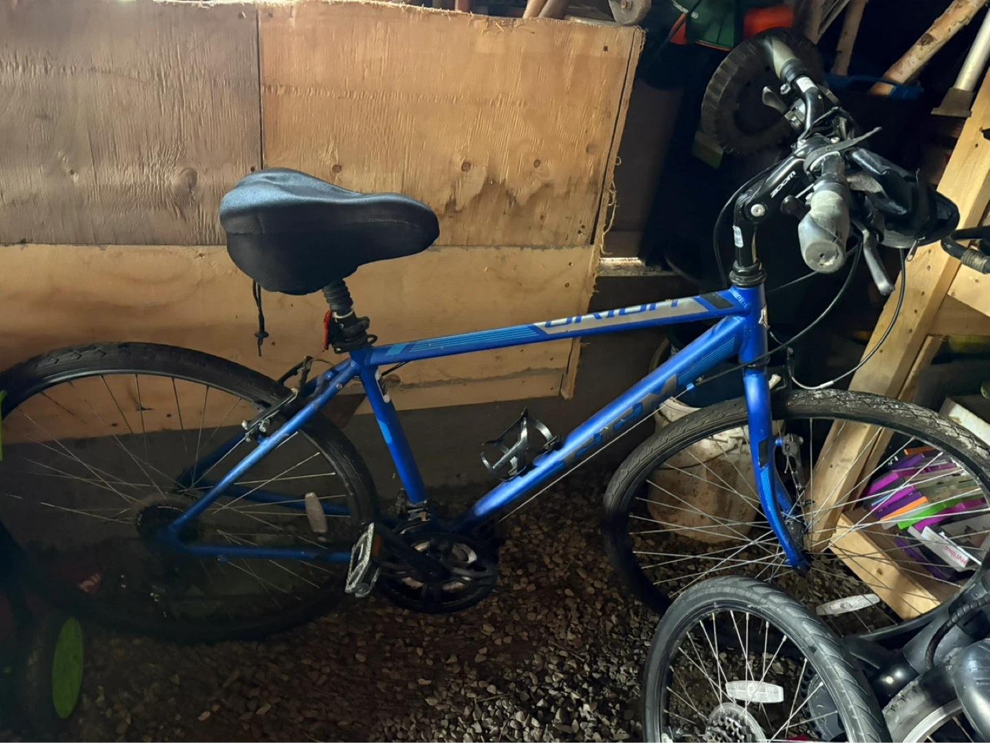 Blue Hybrid Bicycle