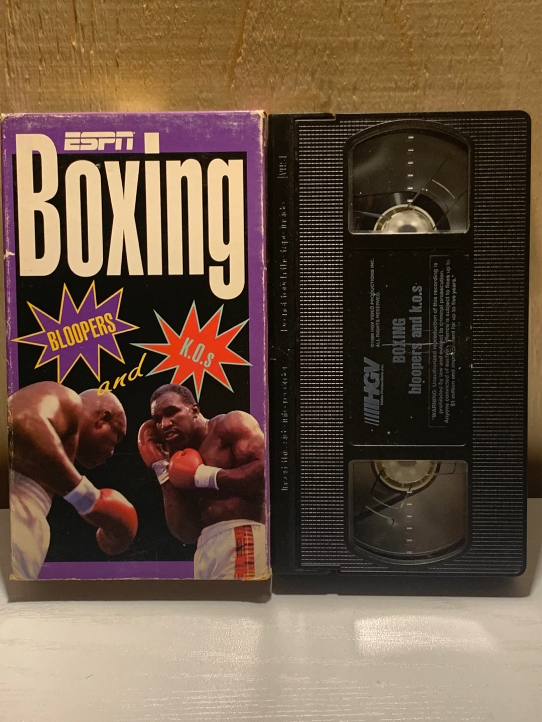 ESPN Home Video Boxing Bloopers and K.O.s VHS Tape