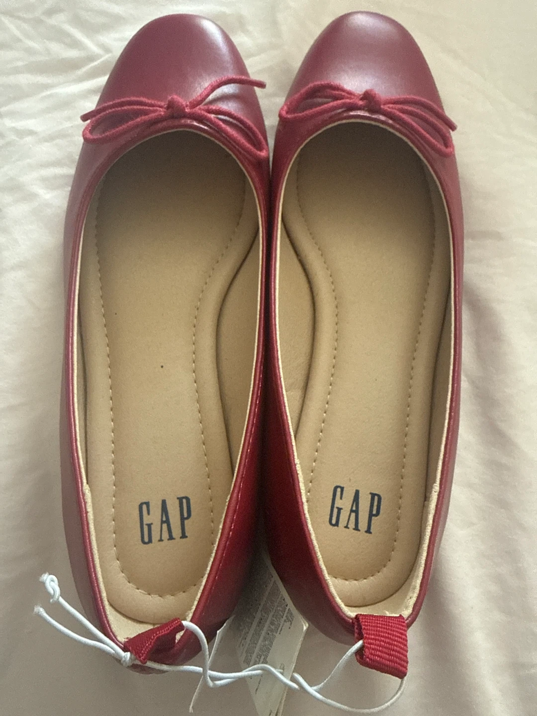 GAP Red Ballet Flats with Bow - Size 8 - photo 3