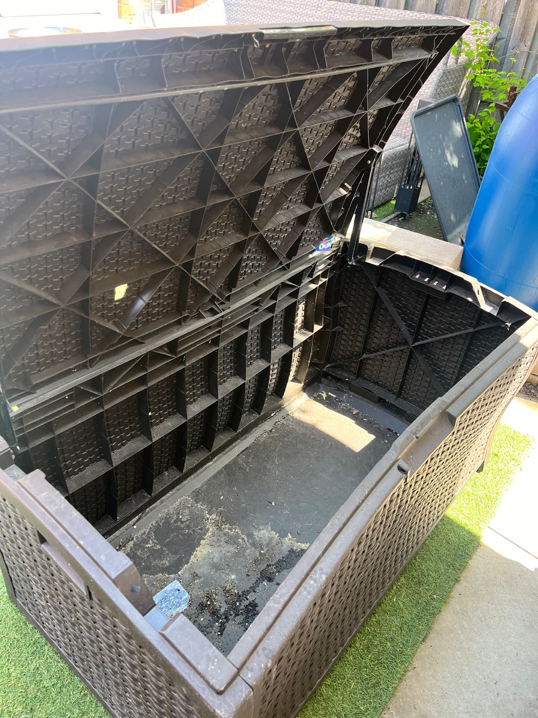 Brown Wicker Patio Storage Box