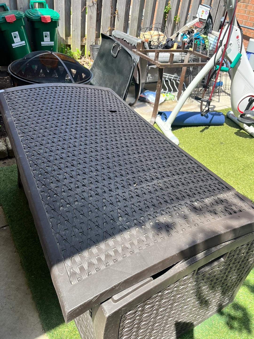 Brown Wicker Patio Storage Box - photo 4